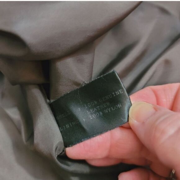 Vintage 80's Atlantic Beach Leather Trench Coat in Dark Chocolate Brown Large - Picture 9 of 10